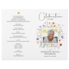 Célébration de la vie Photo Funeral Program