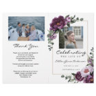 Célébration de la vie Programme funéraire plié