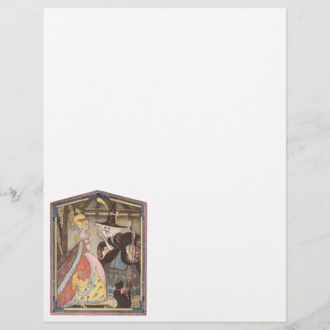 Prospectus 21,6 Cm X 24,94 Cm Cendrillon et Fée Gomère, Vintage Conte de Fée (Devant)