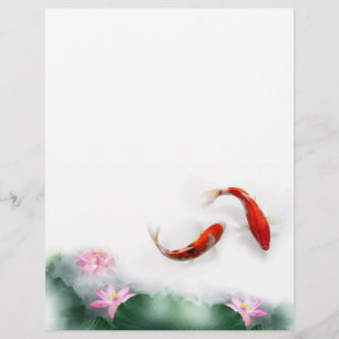 Prospectus 21,6 Cm X 24,94 Cm Cercles d'amour   Art harmonieux du lotus Koi Orie