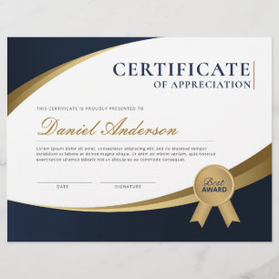 Prospectus 21,6 Cm X 24,94 Cm Certificat professionnel d'appréciation