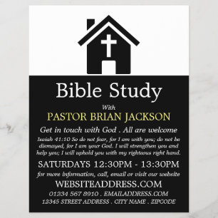 Prospectus 21,6 Cm X 24,94 Cm Chapel Silhouette, Christian Bible Class Advert