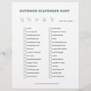 Prospectus 21,6 Cm X 24,94 Cm Chasse à l'extérieur pour enfants Activités Jeux d