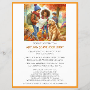 Prospectus 21,6 Cm X 24,94 Cm Chasse au trésor d'automne pour les enfants 