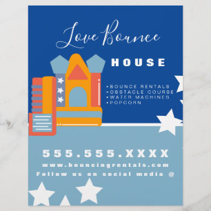 Prospectus 21,6 Cm X 24,94 Cm Chateau gonflable Jump House Bounce Party Rentatio