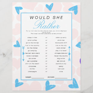 Prospectus 21,6 Cm X 24,94 Cm Chérie Voudrait-Elle Plutôt Baby shower Jeu