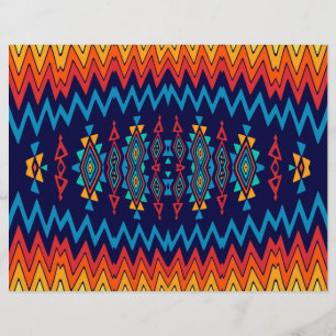 Prospectus 21,6 Cm X 24,94 Cm Chevrons et rhombus conception abstraite