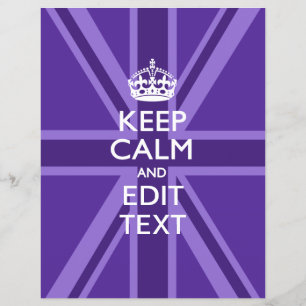 Prospectus 21,6 Cm X 24,94 Cm Chic Violet Gardez votre calme et votre texte Unio
