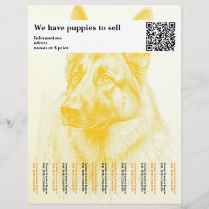 Prospectus 21,6 Cm X 24,94 Cm Chien berger minimal personnalisé Flyer