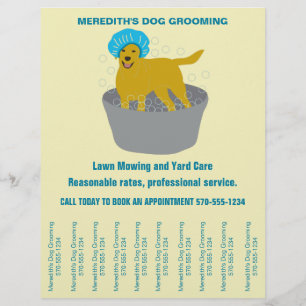 Prospectus 21,6 Cm X 24,94 Cm Chien Grooming Entreprise Chien Groomer Les Chiens