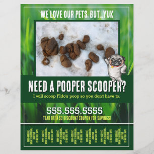 Prospectus 21,6 Cm X 24,94 Cm Chien Poop Scooper. Nettoyage du triage. Feuille d