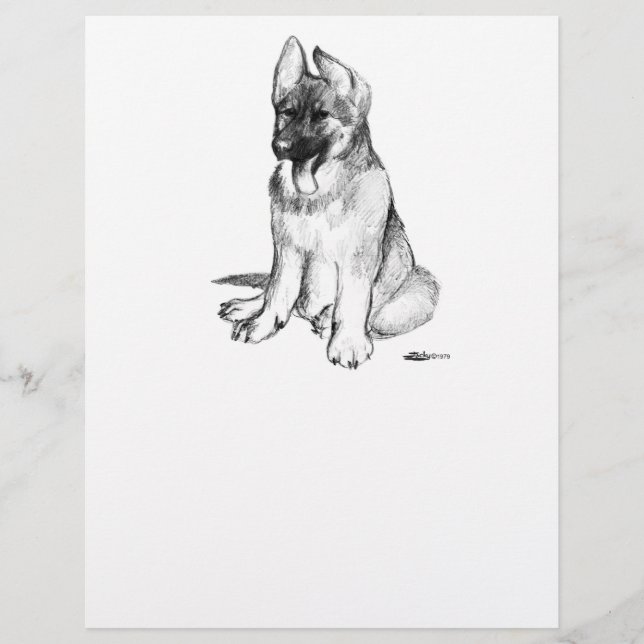 Prospectus 21,6 Cm X 24,94 Cm Chiot berger allemand (Devant)