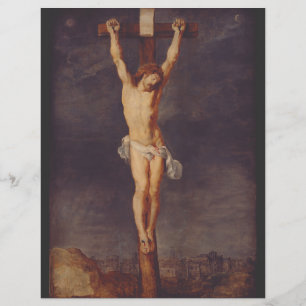 Prospectus 21,6 Cm X 24,94 Cm Christ mort sur la croix par Pierre Paul Rubens Ar