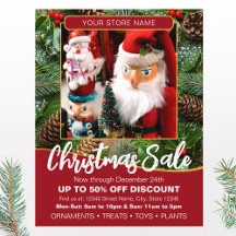Christmas Holiday Sale Photo Deep Red Business