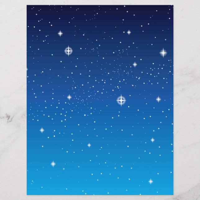 Prospectus 21,6 Cm X 24,94 Cm Ciel nocturne étoilé bleu profond (Devant)