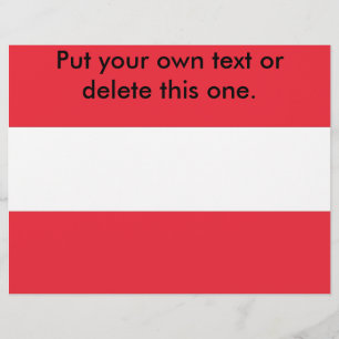 Prospectus 21,6 Cm X 24,94 Cm Circulaire avec Drapeau d'Autriche