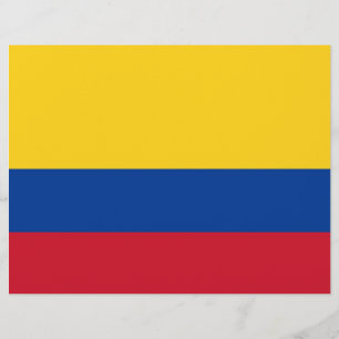 Prospectus 21,6 Cm X 24,94 Cm Circulaire avec drapeau de la Colombie