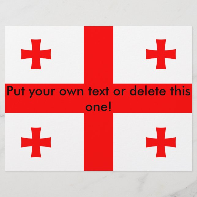 Prospectus 21,6 Cm X 24,94 Cm Circulaire avec drapeau de la Géorgie (Devant)