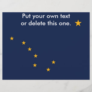 Prospectus 21,6 Cm X 24,94 Cm Circulaire avec drapeau de l'Alaska, États-Unis