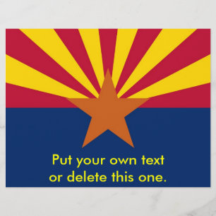 Prospectus 21,6 Cm X 24,94 Cm Circulaire avec Drapeau de l'Arizona, U.S.A.