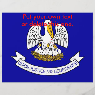 Prospectus 21,6 Cm X 24,94 Cm Circulaire avec Drapeau de Louisiane, U.S.A.