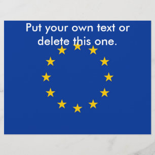 Prospectus 21,6 Cm X 24,94 Cm Circulaire avec drapeau de l'Union européenne