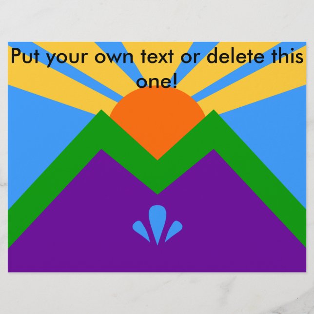 Prospectus 21,6 Cm X 24,94 Cm Circulaire avec drapeau de Manitou Springs, Colora (Devant)