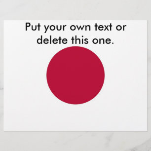Prospectus 21,6 Cm X 24,94 Cm Circulaire avec drapeau du Japon