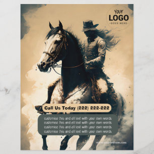 Prospectus 21,6 Cm X 24,94 Cm Circulaire Cheval personnalisée pour tout événemen