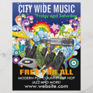 Prospectus 21,6 Cm X 24,94 Cm Circulaire City Wide Music