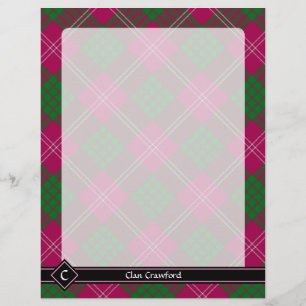 Prospectus 21,6 Cm X 24,94 Cm Circulaire Clan Crawford Tartan
