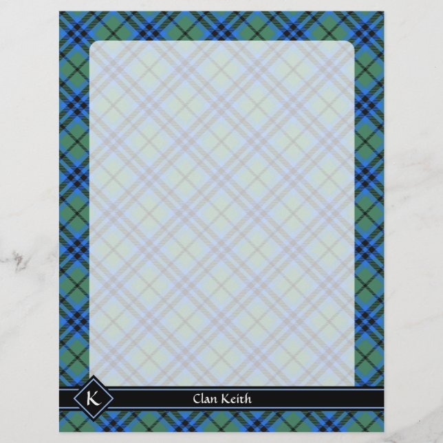 Prospectus 21,6 Cm X 24,94 Cm Circulaire Clan Keith Tartan (Devant)