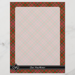 Prospectus 21,6 Cm X 24,94 Cm Circulaire Clan MacAlister Tartan