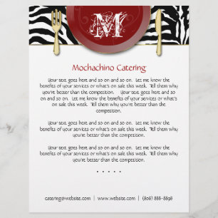 Prospectus 21,6 Cm X 24,94 Cm Circulaire Cutlery Zebra Red