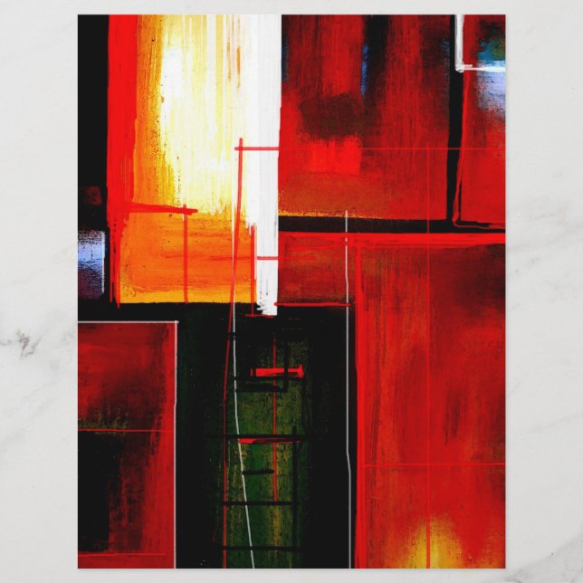 Prospectus 21,6 Cm X 24,94 Cm Circulaire d'art Abstrait (Devant)