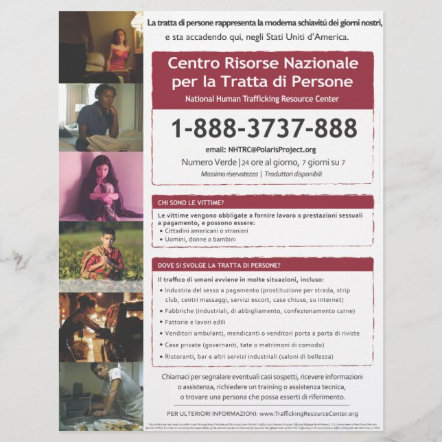 Prospectus 21,6 Cm X 24,94 Cm Circulaire d'assistance NHTRC (Devant)