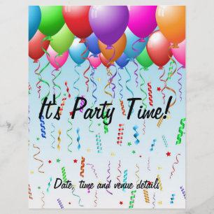 Prospectus 21,6 Cm X 24,94 Cm Circulaire de la Balloons Party