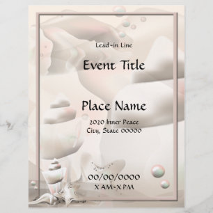 Prospectus 21,6 Cm X 24,94 Cm Circulaire d'événements Ocean Seashells