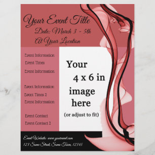 Prospectus 21,6 Cm X 24,94 Cm Circulaire multifonction Red Wine