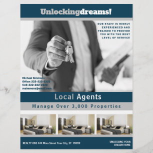 Prospectus 21,6 Cm X 24,94 Cm Circulaire personnalisable Ethnic Real Estate Real