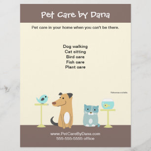 Prospectus 21,6 Cm X 24,94 Cm Circulaire promotionnelle de Pet Sitter