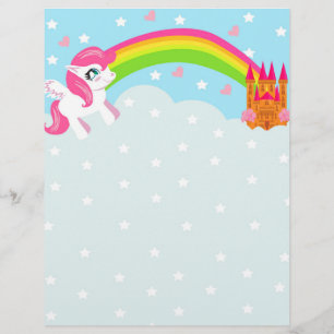 Prospectus 21,6 Cm X 24,94 Cm circulaire unicorne mignonne