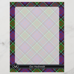 Prospectus 21,6 Cm X 24,94 Cm Clan MacDonald de Clanranald Tartan Flyer