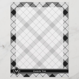 Prospectus 21,6 Cm X 24,94 Cm Clan MacFarlane Tartan noir et blanc