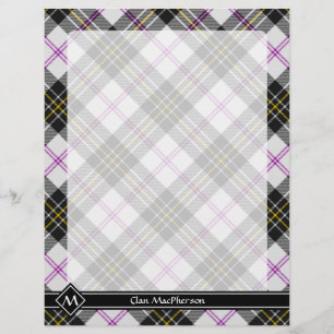 Prospectus 21,6 Cm X 24,94 Cm Clan MacPherson Robe Tartan Circulaire