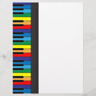Prospectus 21,6 Cm X 24,94 Cm Clavier de piano coloré