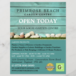 Prospectus 21,6 Cm X 24,94 Cm Clôture turquoise, Centre Jardin, Horticulteur