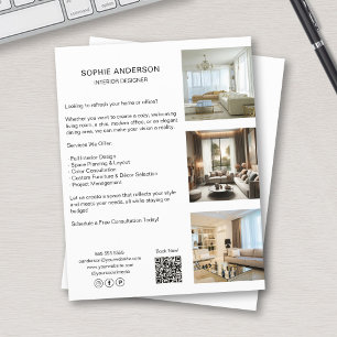 Prospectus 21,6 Cm X 24,94 Cm Code QR de photos personnalisées Réseaux sociaux P