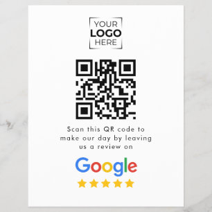 Prospectus 21,6 Cm X 24,94 Cm Code QR de révision commerciale Google Review