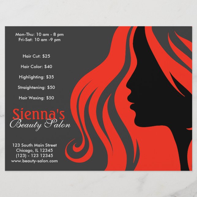 Prospectus 21,6 Cm X 24,94 Cm Coiffeur (brique) (Devant)